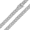 Iced Out Silver Cuban Link Chain - 11.7mm
